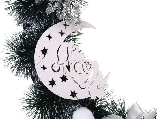 Вінок різдвяний з прикрасами колір в асортименті d370 мм 