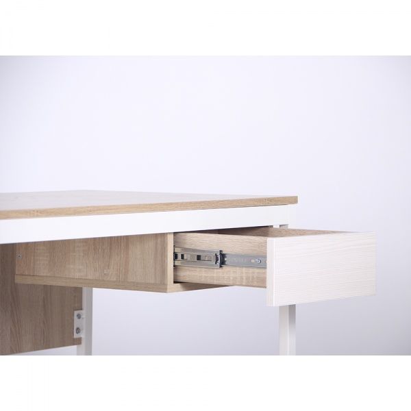 Стол письменный AMF Art Metal Furniture Осло с ящиком и кабель-каналом белый