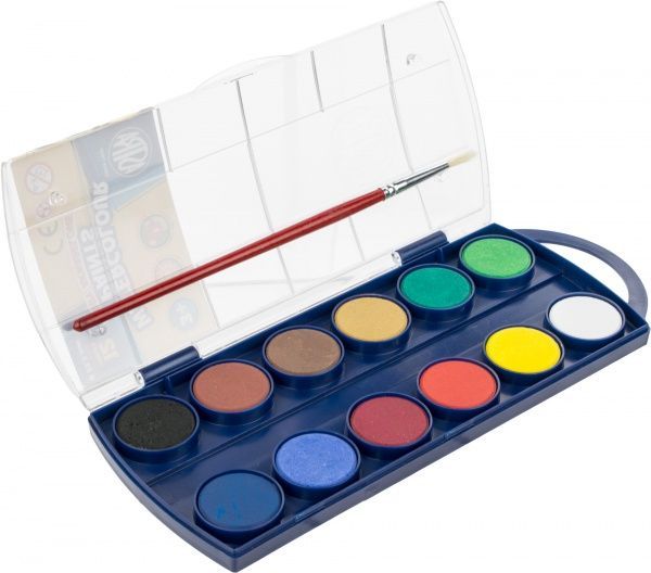 Фарби акварельні з європідвісом 12 кольорів Astra