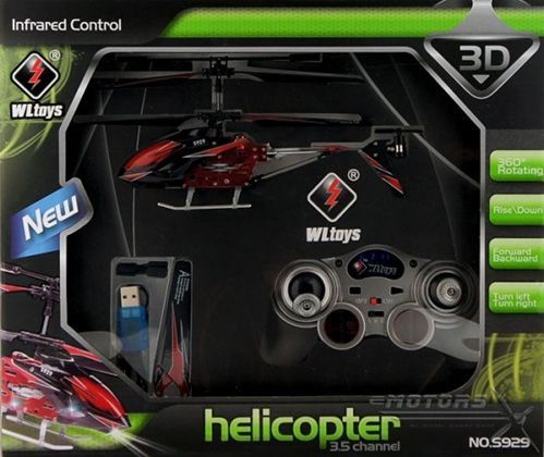 Гелікоптер на ІЧ-керуванні WL Toys 3-к мікро з автопілотом червоний WL-S929r