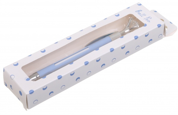 Ручка кулькова Діамант блакитна 