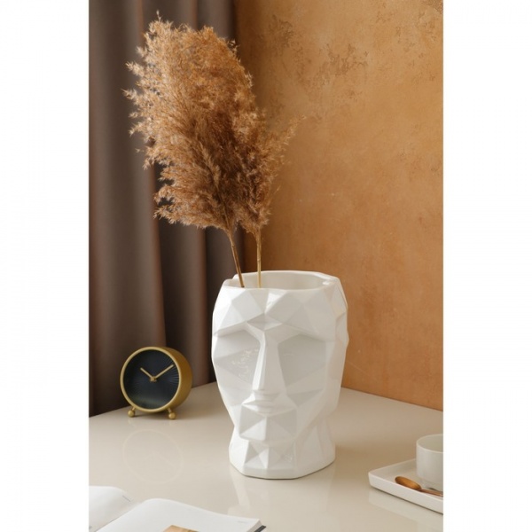 Ваза керамическая Nana ceramics Кай 28 см белый глянец 