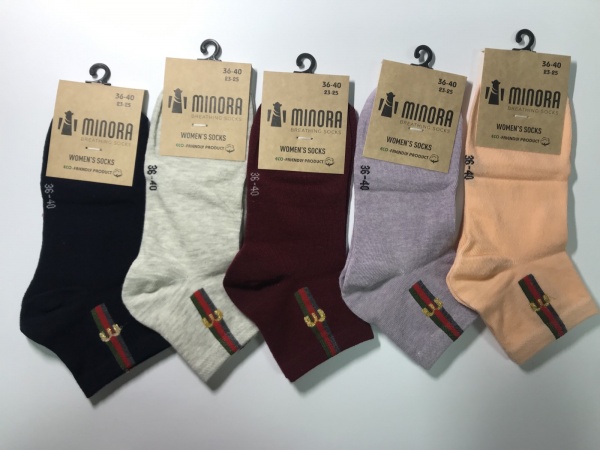 Носки женские MINORA 0328 р. 36-40 в ассортименте 