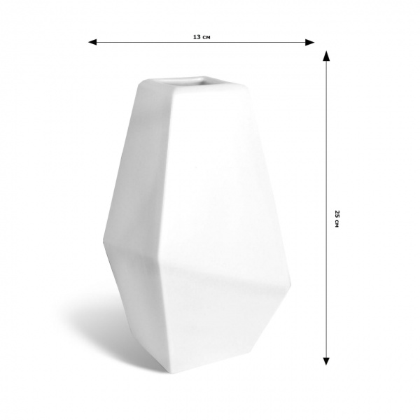 Ваза Rezon Геометрія V013 25 см білий 