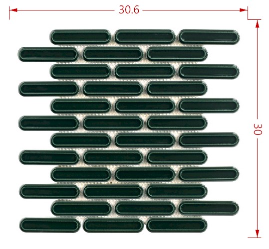 Плитка Intermatex DUBLIN GREEN GLOSS 30х30,6 см 