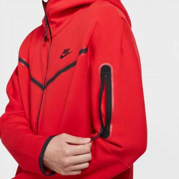 Джемпер Nike M NSW TCH FLC HOODIE FZ WR CU4489-657 р. M червоний