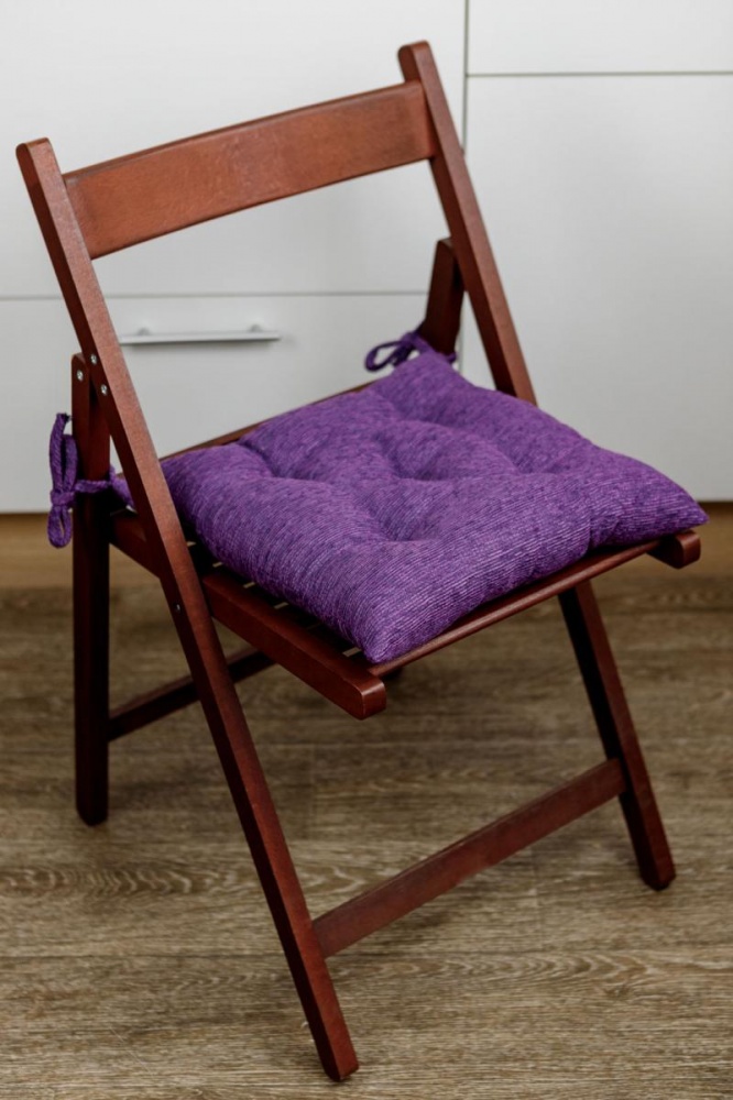 Подушка на стілець Chenilla фіолет 40х40 см, Прованс