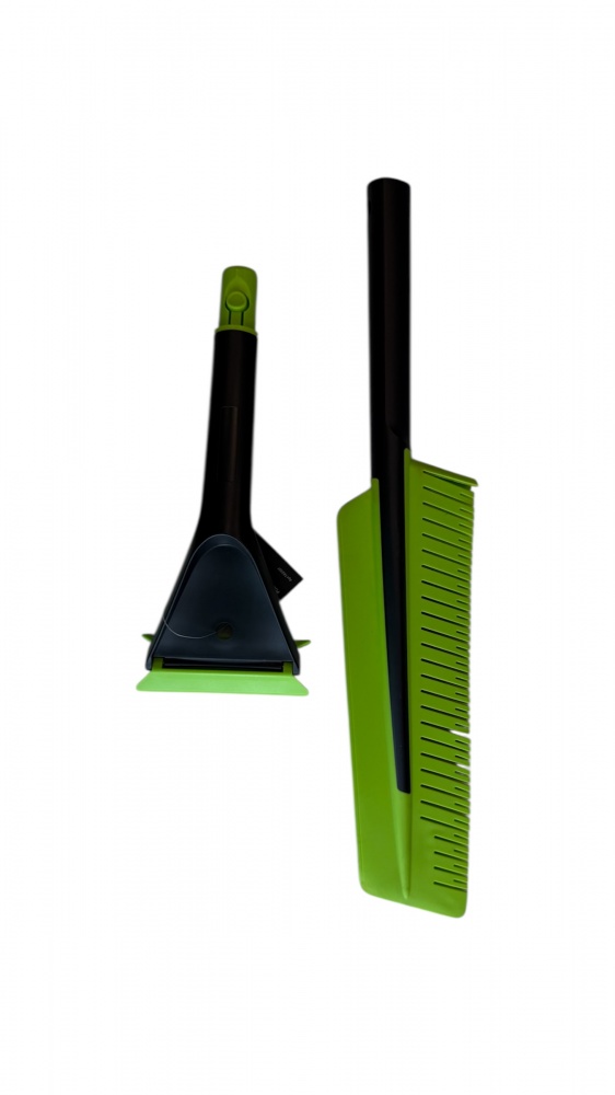 Щетка со скребком TIMEAUTO 3 в 1 раскладная, с резиновым краем