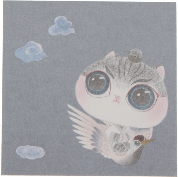 Папір для нотаток Великі оченята сірі