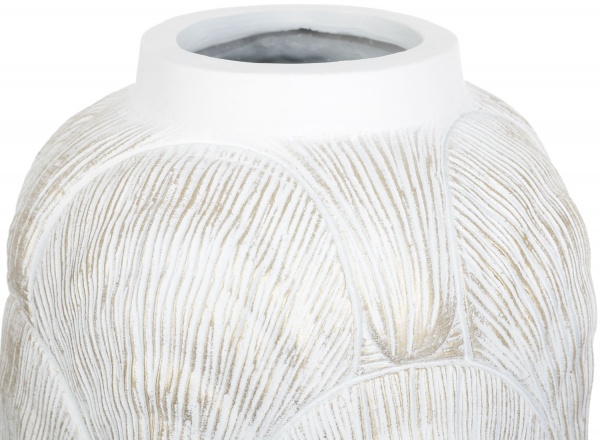 Ваза полирезиновая белая Blondie 16,5х16,5х32 см