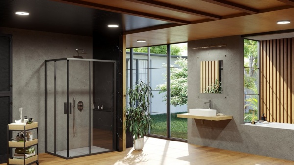 Душевая кабина Ravak BLSRV2K-80 Черный + Transparent