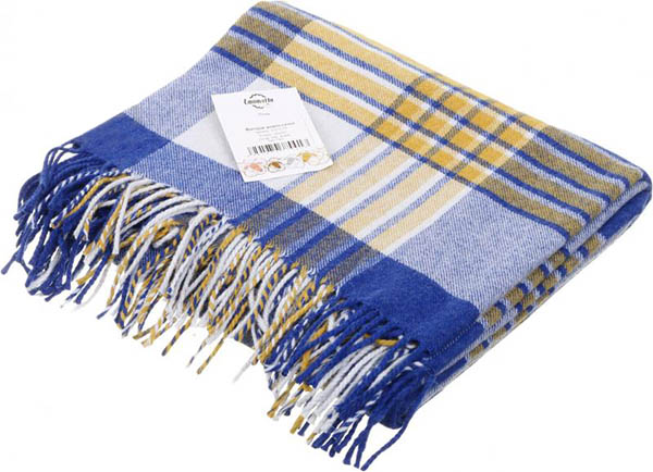 Плед Виктория 140x200 см желто-синий Lanavitta 