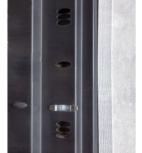 Дверь входная Булат Ультра (квадро) 540/249 Wavestone grey грей / белый супермат 2050x950 мм правая