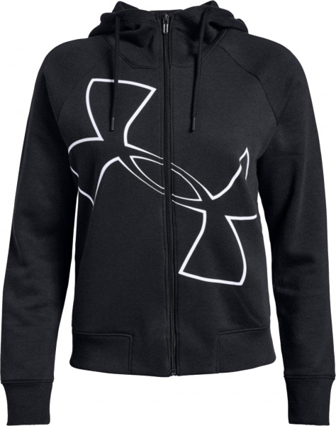 Джемпер Under Armour Big Logo WM FZ Hoodie 1320609-001 р. L чорний