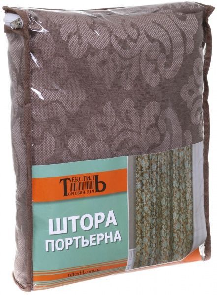 Штора Жаккард ERT DAND07-46 200х270 см коричнева ТД Текстиль