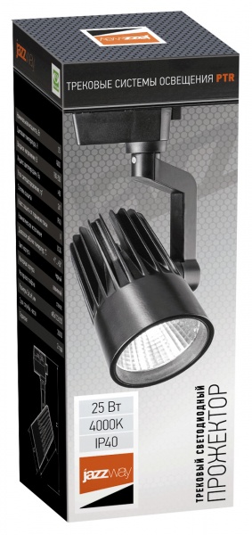 Трековый прожектор Jazzway PTR 0125-2 24° BL IP40 25 Вт 4000 К черный 5023949 