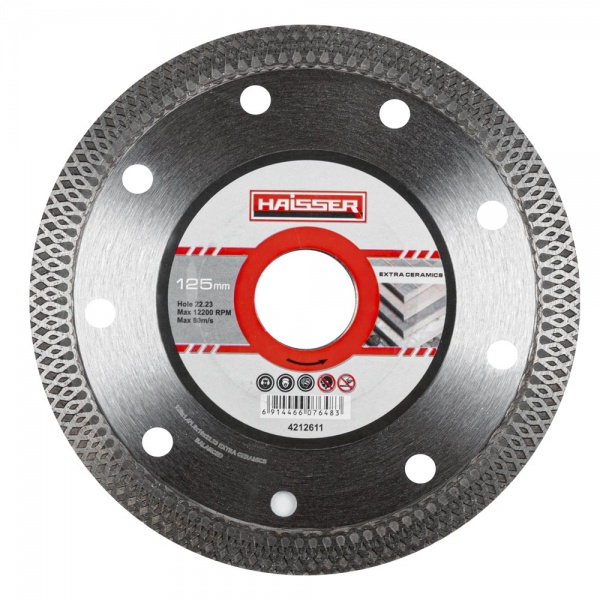 Диск алмазний відрізний Haisser 4212611 Extra ceramics 125x1,4x22,23 107648