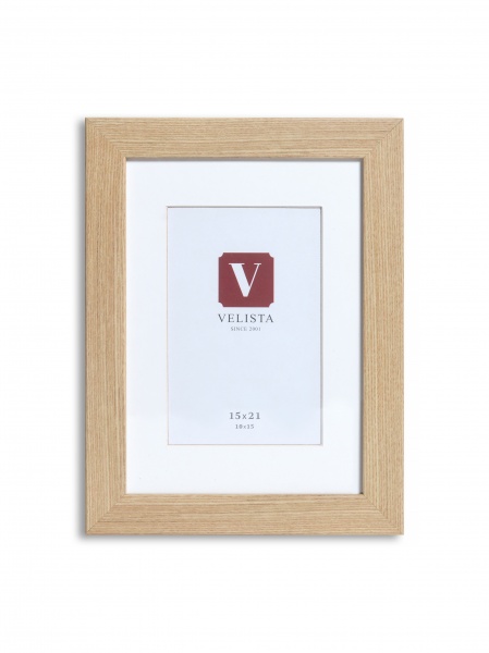 Рамка для фото Velista 24W-3206-11v з паспарту 1 фото 50х70 см дерево світле 