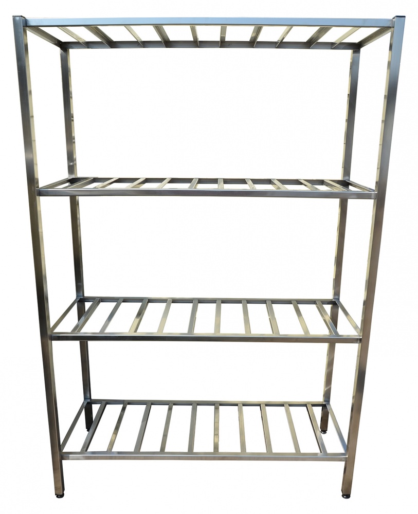 Стеллаж Г-профиль на 4 полки 1200x500х1800 мм нержавеющая сталь