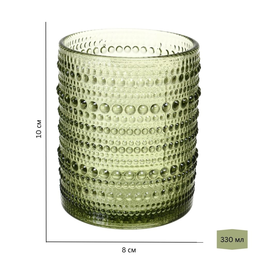 Склянка низька Fiora Bubble Green 330 мл 1 шт.