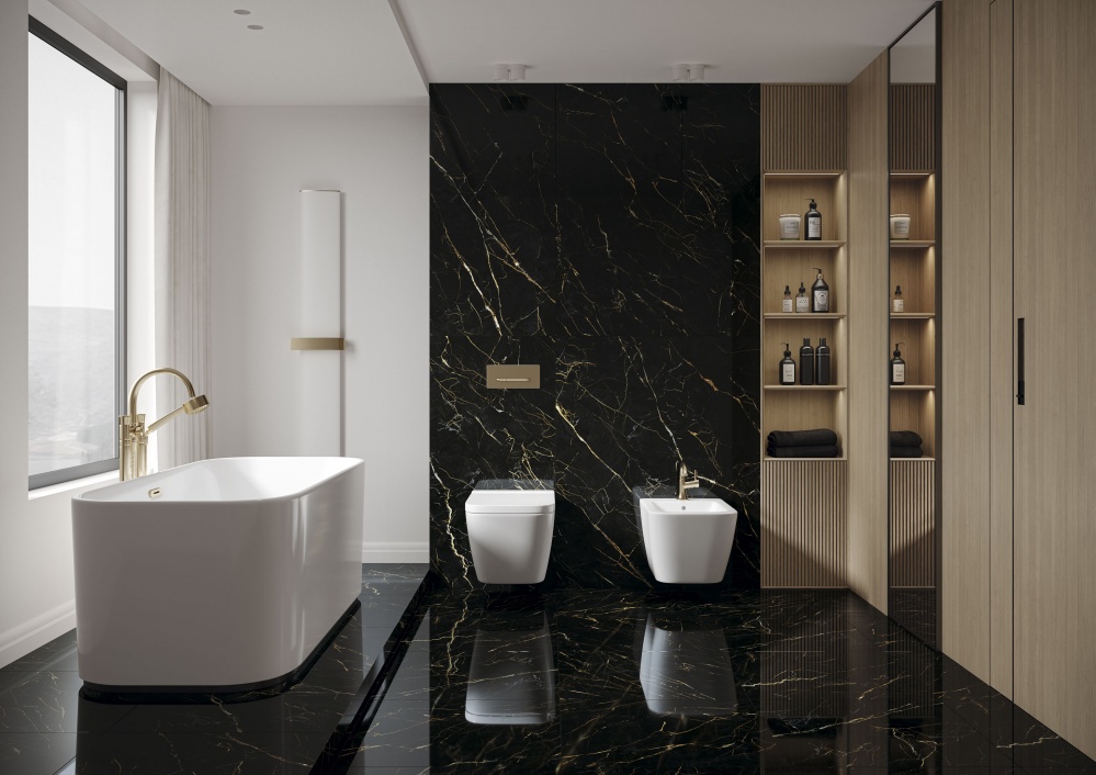 Плитка Ceramika Paradyz U126 black rekt pol 59,8X119,8 см