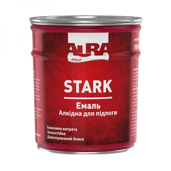 Емаль алкідна Aura® Stark ПФ-266 87 червоно-коричневий глянець 2,8кг