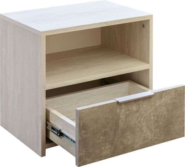 Тумба прикроватная Фонте ФН-ТКр-1 артвуд светлый/ателье светлое
