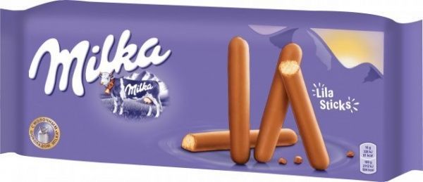 Печенье Milka Лила Стикс покрытое молочным шоколадом 112 г (7622201137632) 