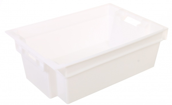 Ящик Полімерцентр поворотний 180 суцільний 600х400х200 мм білий