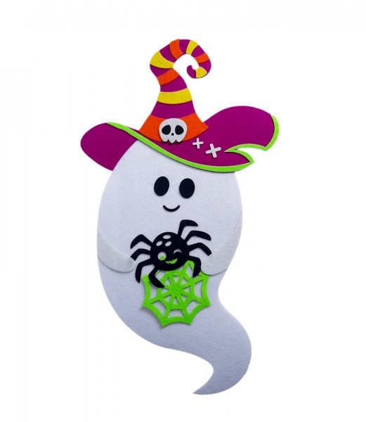 Декор с фетра 3 мм Привидение с пауком