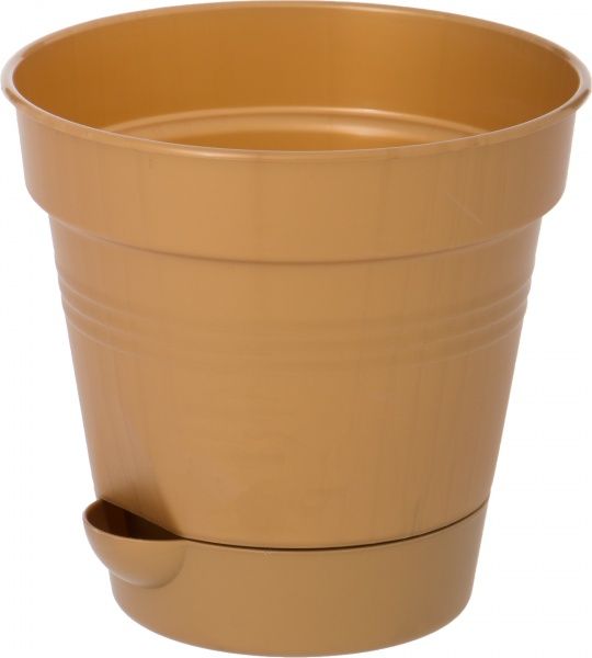 Горщик пластиковий Алеана Глорія круглий 3л бронзовий (114022) 