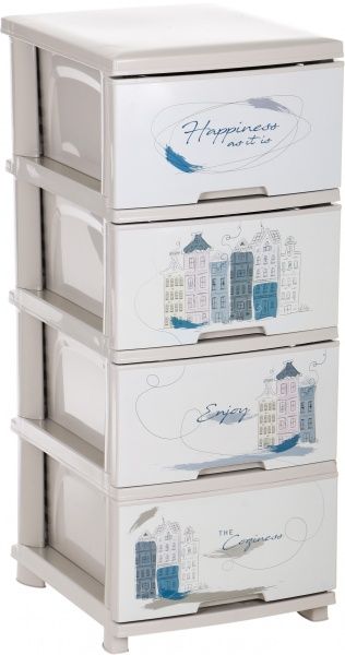 Комод пластиковая Vivendi Happiness кремовий 955x395x465 мм