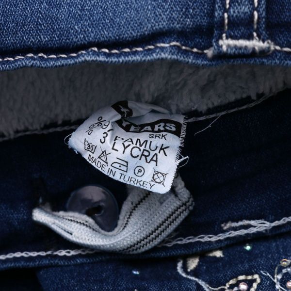 Джинсы Beren Style с бабочкой утепленные р.116-122 2042 