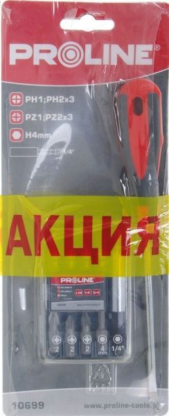 Викрутка зі змінними насадками Profix 999006