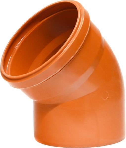 Колено канализационное ПВХ d200/45° Инсталпласт
