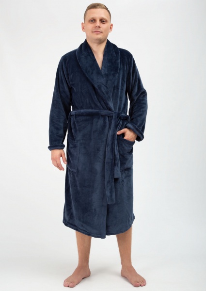 Халат мужской Roksana 1202/90055 р. XXL темно-синий 