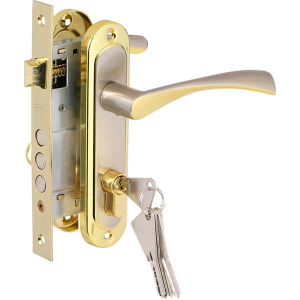 Ручка на планці Bruno Bravo 162 матовий нікель/золото