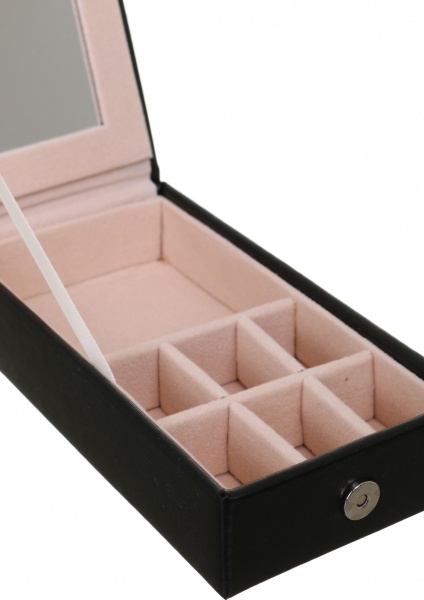 Шкатулка для украшений Royal case 25,2х25,2х8,6 см черная