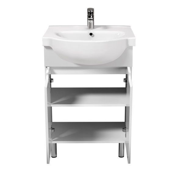 Тумба підлогова Мойдодир Tetris White 55 з умивальником Freja 55 біла