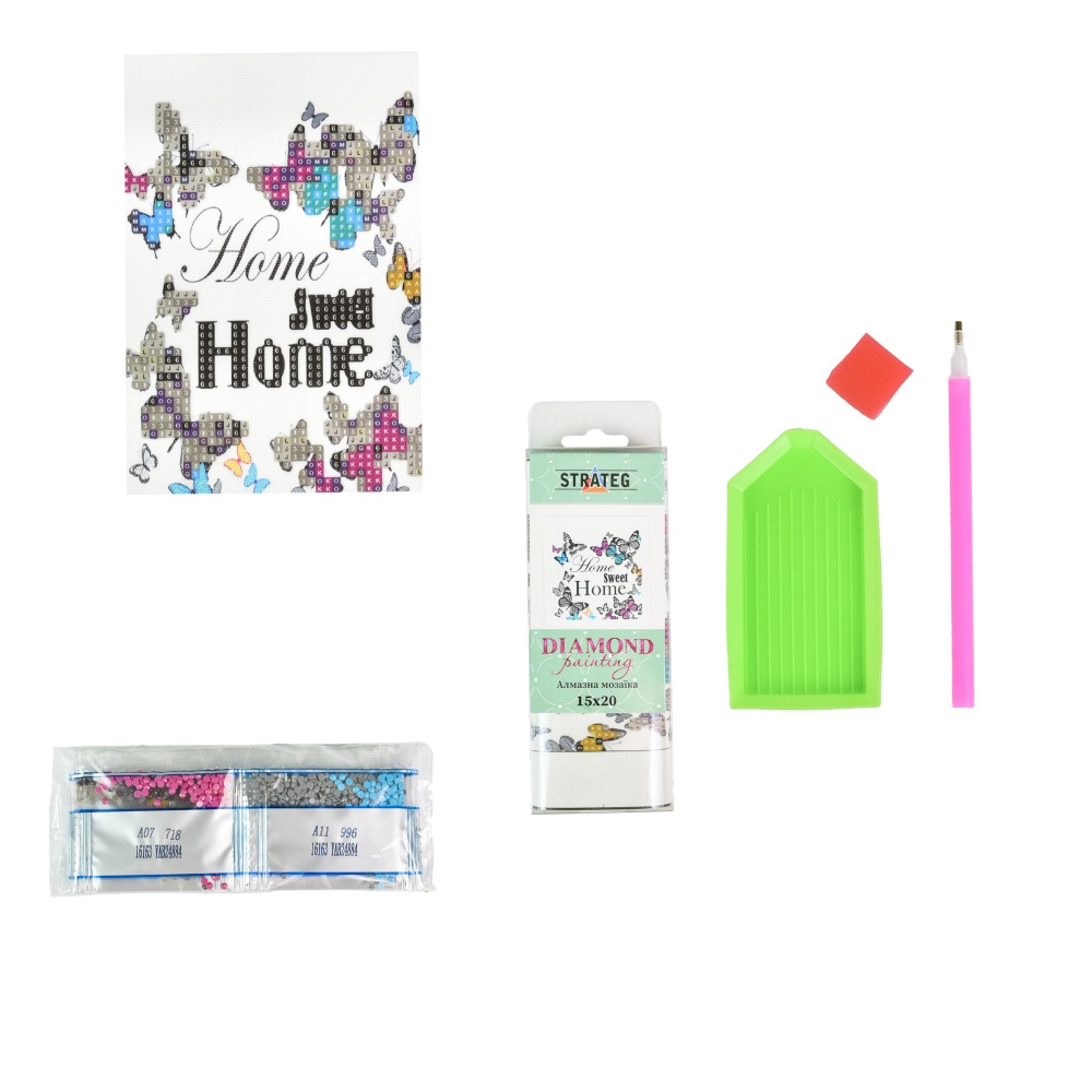 Алмазная мозаика 15х20 см в ассортименте Strateg
