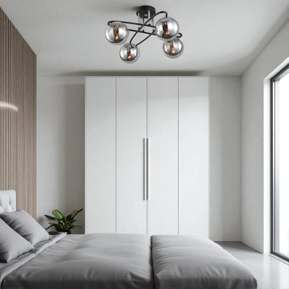 Люстра потолочная Blitz Elysium 4x60 Вт Е27 черный хром 4118-44