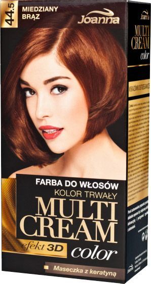 Фарба для волосся Joanna Multi Cream Color №44,5 коричнева мідь 100 мл