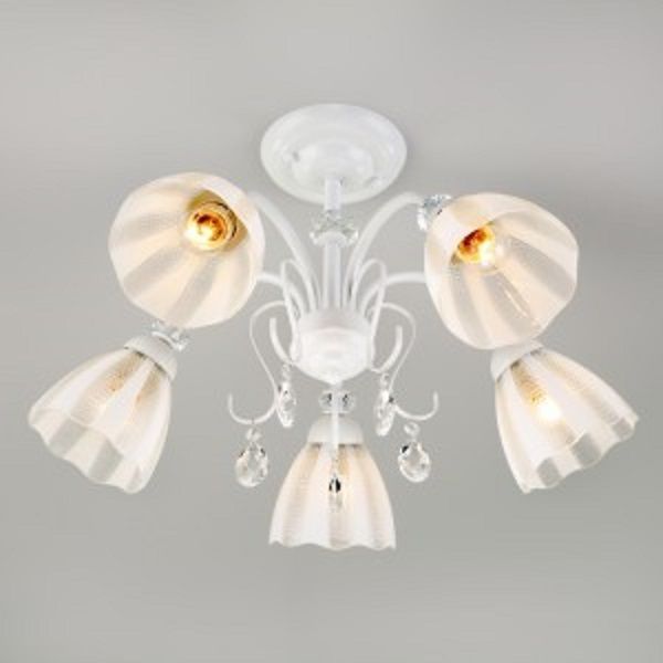 Люстра стельова Strotskis Floranse 5x60 Вт E27 білий 30155/5 