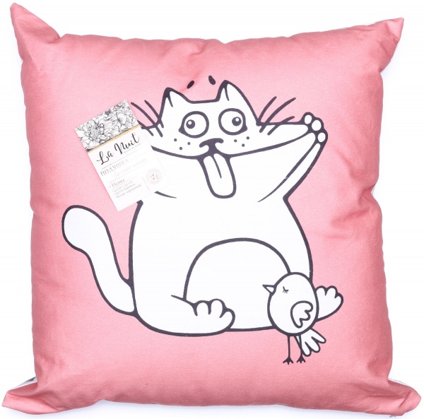Подушка декоративная Котик 43x43 см коралловый La Nuit 