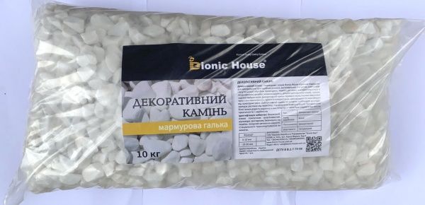 Мраморная крошка Bionic House 10-20 мм 10 кг белая