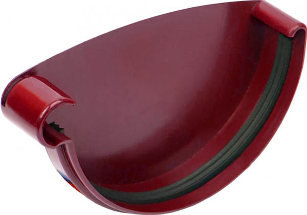 Заглушка желоба левая Giza 120 мм красный 