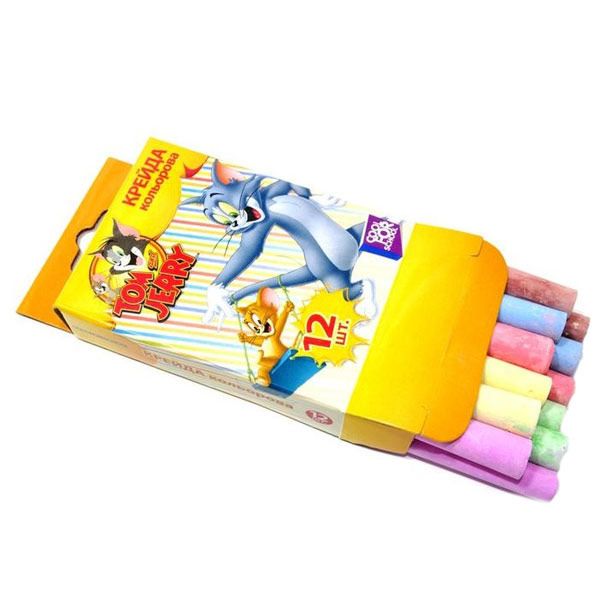 Крейда кольорова Tom and Jerry 12 кольорів Cool For School