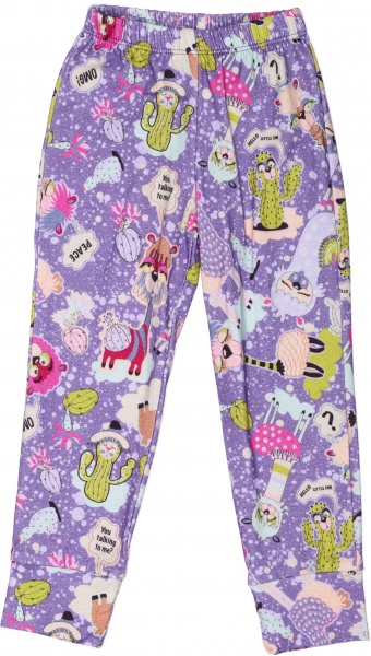 Піжама дитяча для дівчаток Roksana Лама №1065/16072 р.98–104 фіолетовий 