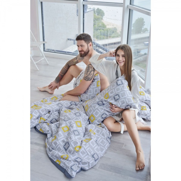 Комплект постільної білизни Puebla Solo 1.5 різнокольоровий принт SoundSleep 