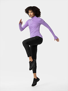 Футболка 4F LONGSLEEVE FNK 4FSS23TFLOF116-51S р.XSS фиолетовый